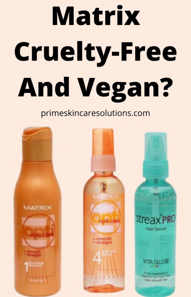 Matrix cruelty free and vegan, gluten free and sulfate free