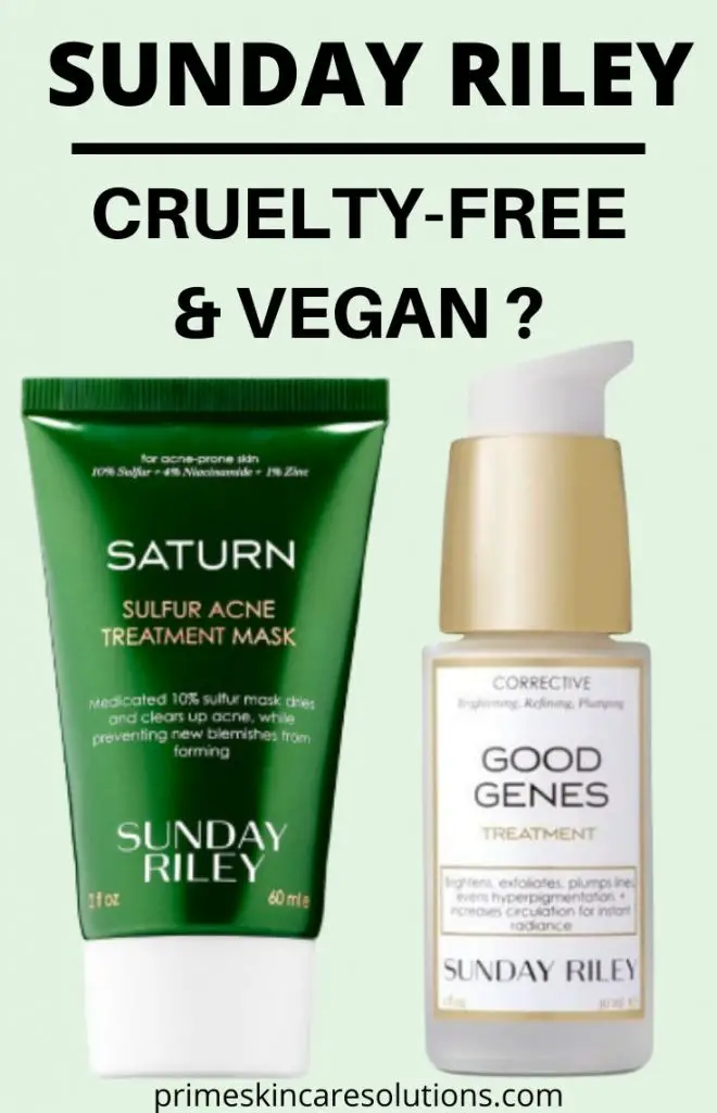 Sunday Riley cruelty-free and vegan, gluten-free, paraben-free