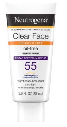 Neutrogena Clear Face Break-Out Free Liquid Lotion Sunscreen SPF 55 Review