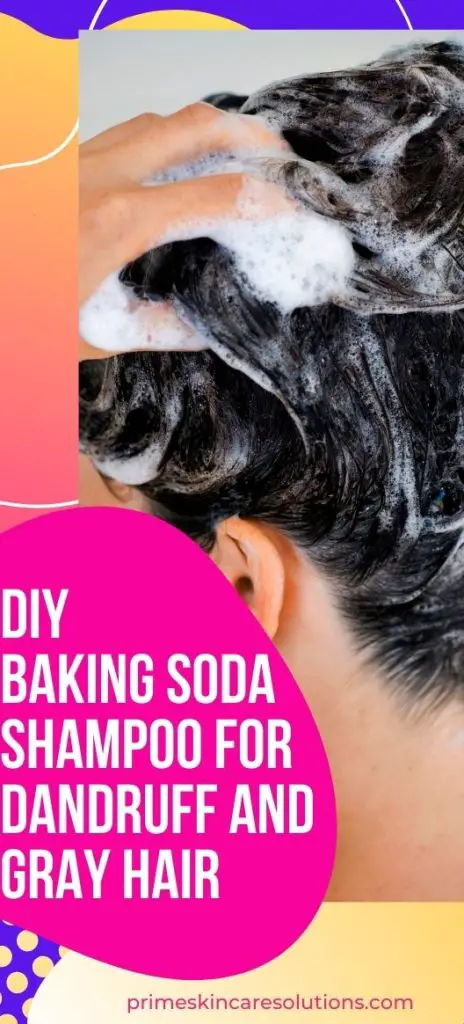 DIY Baking Soda Shampoo For Dandruff color and Gray Hair