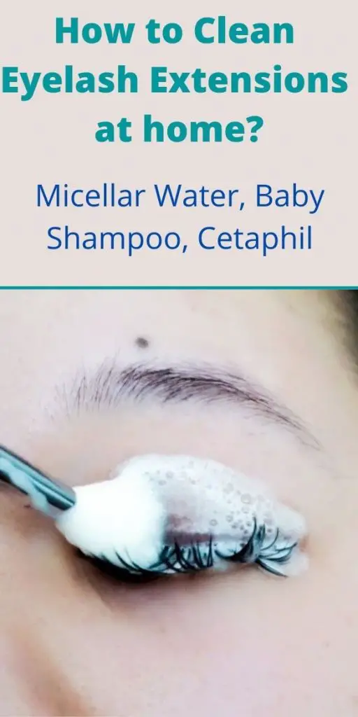 How to Clean Eyelash Extensions at home micellar water